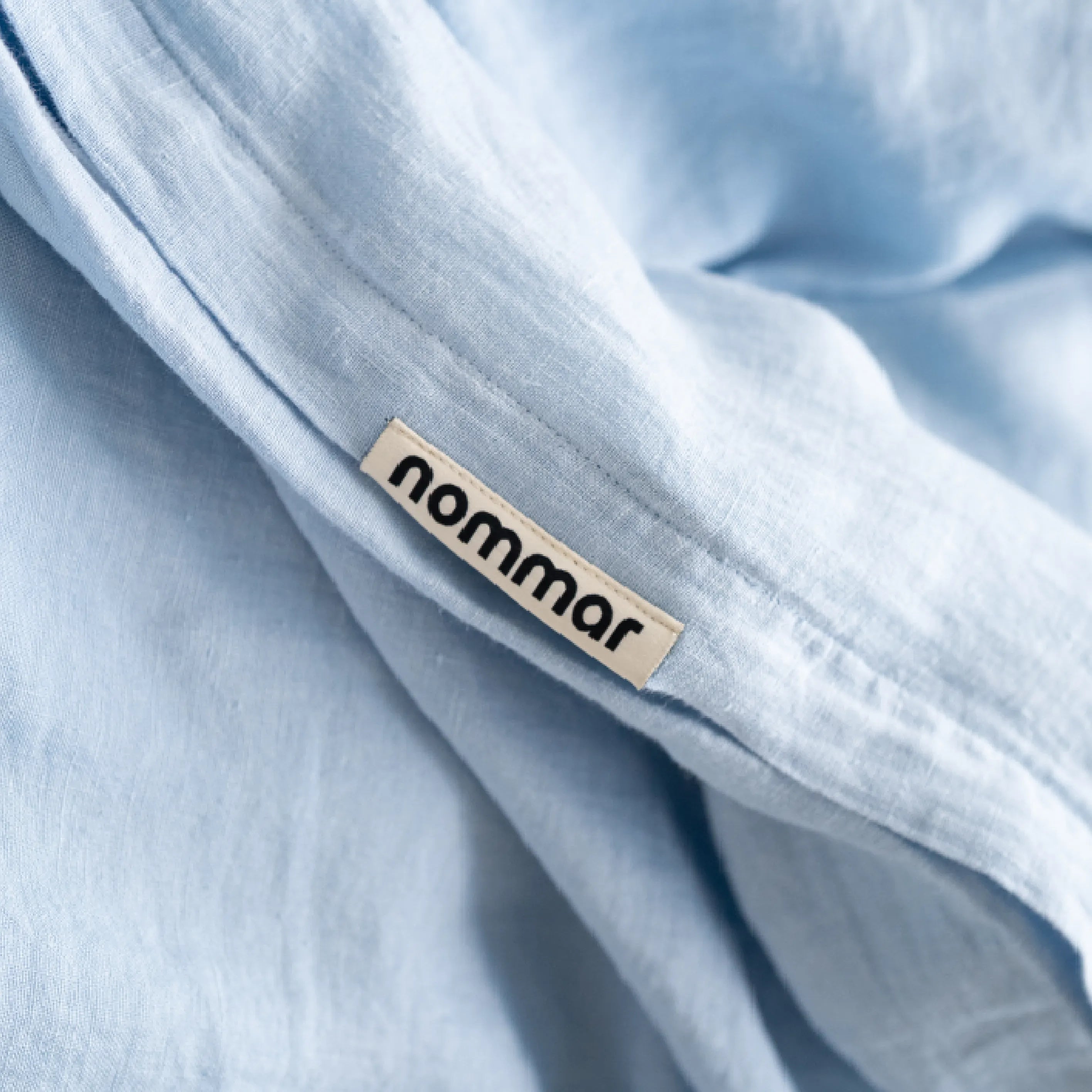 Stonewashed Linen Duvet Cover Set – Powder Blue | 100% Natural
